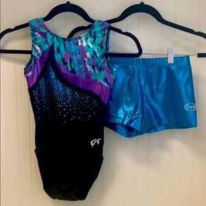 GK Leotard with Ozone Bootie Shorts